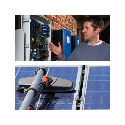 Vérification d'une installation photovoltaique + nettoyage
