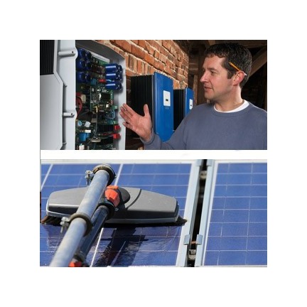 Vérification + nettoyage d'une installation photovoltaïque