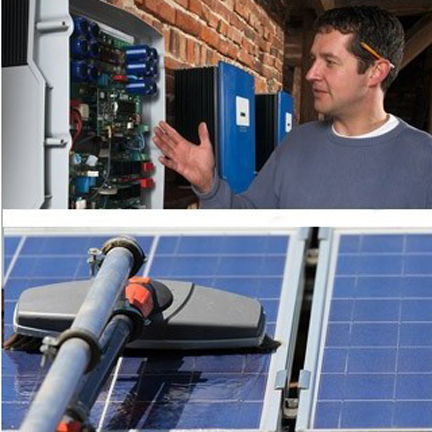 Vérification + nettoyage d'une installation photovoltaïque